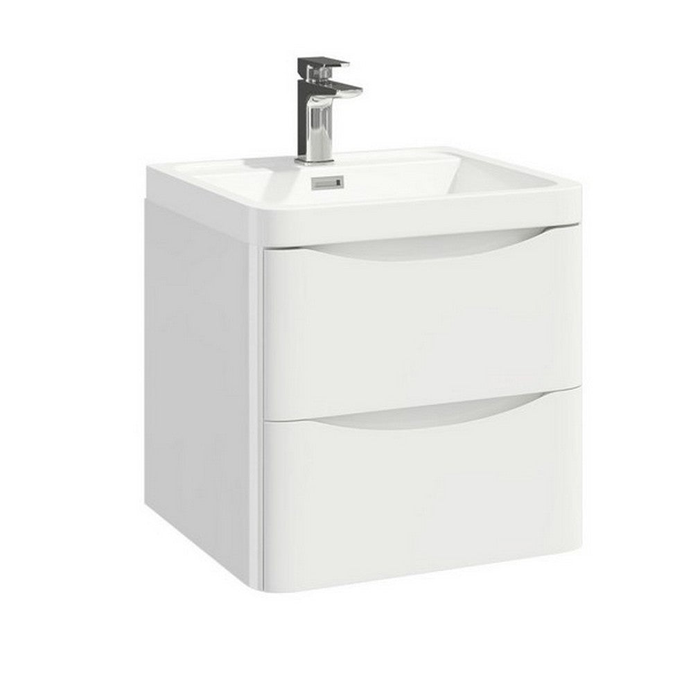 Scudo Bella 500mm Gloss White Wall Mounted Vanity Unit with Basin