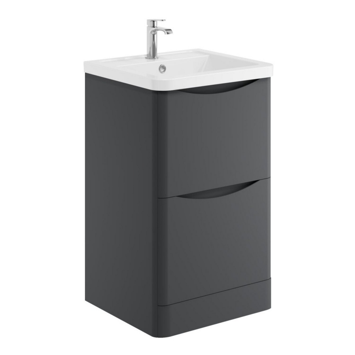 Scudo Bella 500mm Matt Grey Floorstanding Vanity Unit with Basin