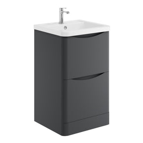 Scudo Bella 500mm Matt Grey Floorstanding Vanity Unit with Basin