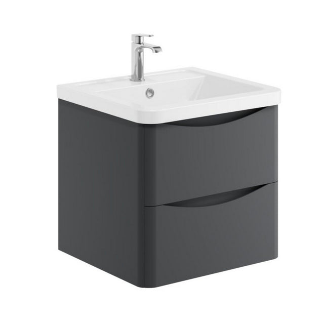 Scudo Bella 500mm Matt Grey Wall Mounted Vanity Unit with Basin