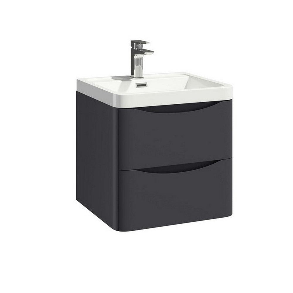 Scudo Bella 500mm Matt Grey Wall Mounted Vanity Unit with Basin