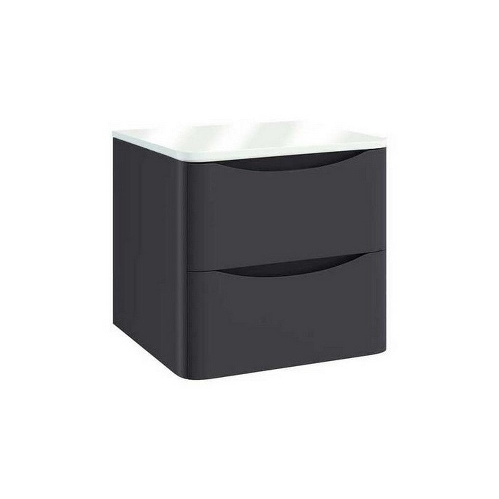 Scudo Bella 500mm Matt Grey Wall Mounted Vanity Unit with Countertop