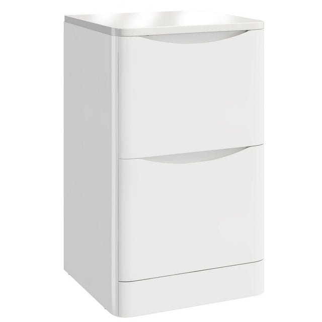 Scudo Bella 600mm Gloss White Floorstanding Vanity Unit with Countertop