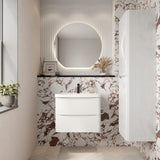 Scudo Bella 600mm Gloss White Wall Mounted Vanity Unit with Basin Bathroom Setting