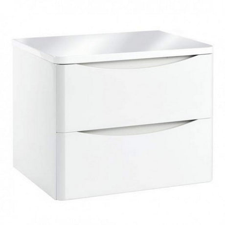 Scudo Bella 600mm Gloss White Wall Mounted Vanity Unit with Countertop