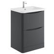 Scudo Bella 600mm Matt Grey Floorstanding Vanity Unit with Basin