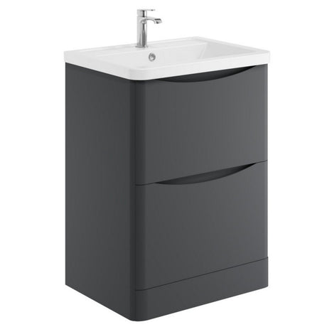 Scudo Bella 600mm Matt Grey Floorstanding Vanity Unit with Basin