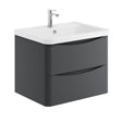 Scudo Bella 600mm Matt Grey Wall Mounted Vanity Unit with Basin