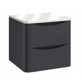 Scudo Bella 600mm Matt Grey Wall Mounted Vanity Unit with Countertop