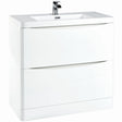Scudo Bella 900mm Gloss White Floorstanding Vanity Unit with Basin