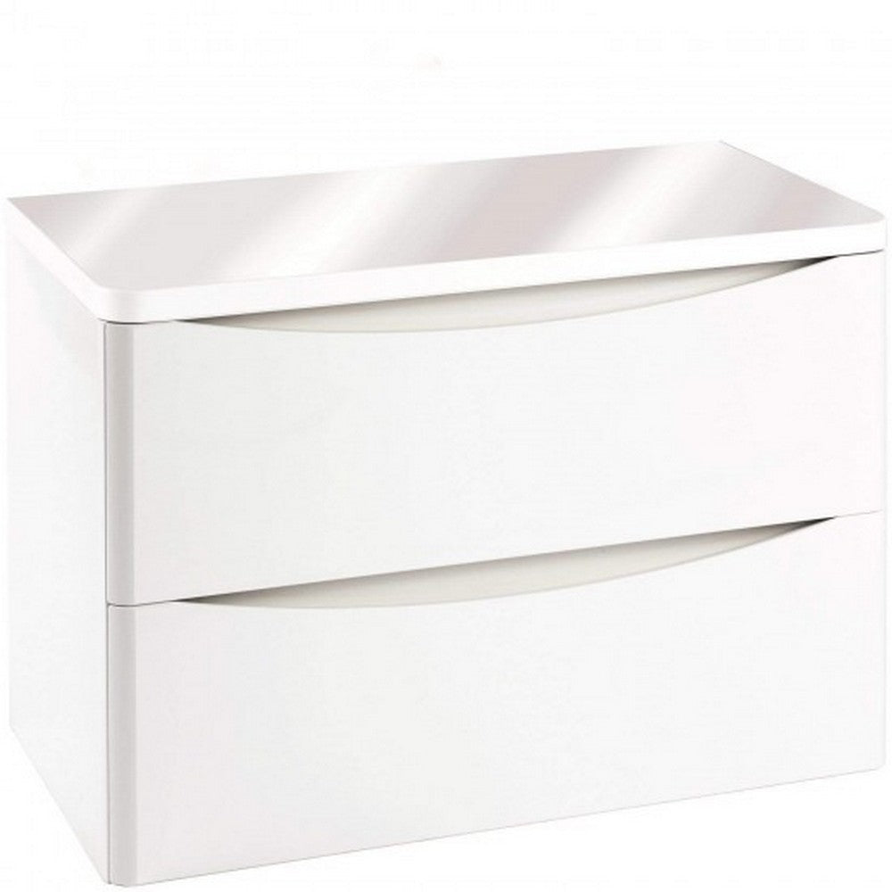 Scudo Bella 900mm Gloss White Wall Mounted Vanity Unit with Countertop