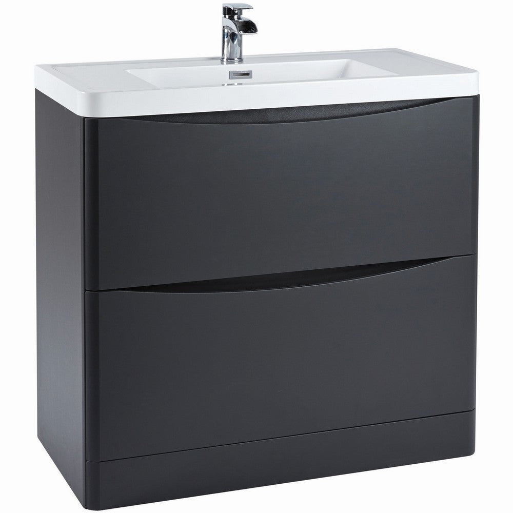 Scudo Bella 900mm Matt Grey Floorstanding Vanity Unit with Basin