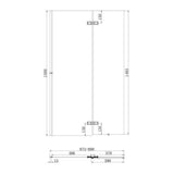 SCREEN007 Scudo Black Square 900mm Pivot Bath Screen and Fixed Panel (2)