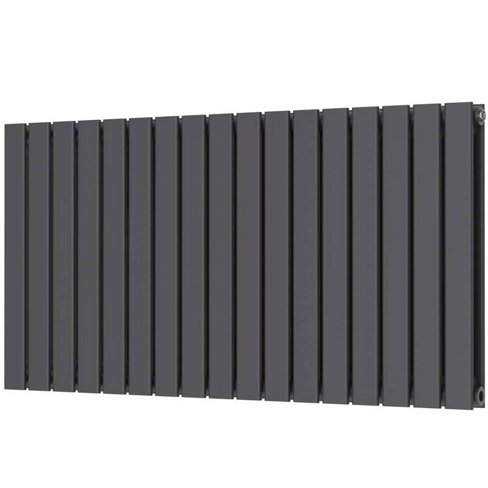 Scudo Bravo 600 x 1158mm Anthracite Horizontal Double Designer Radiator