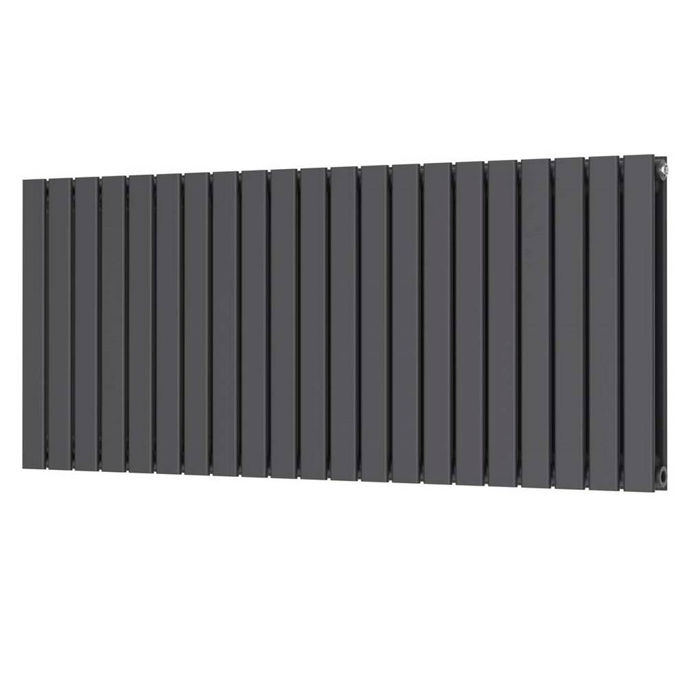 Scudo Bravo 600 x 1430mm Anthracite Horizontal Double Designer Radiator