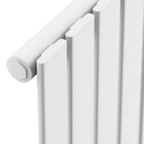 Scudo Bravo 600 x 1430mm White Horizontal Single Designer Radiator Closeup
