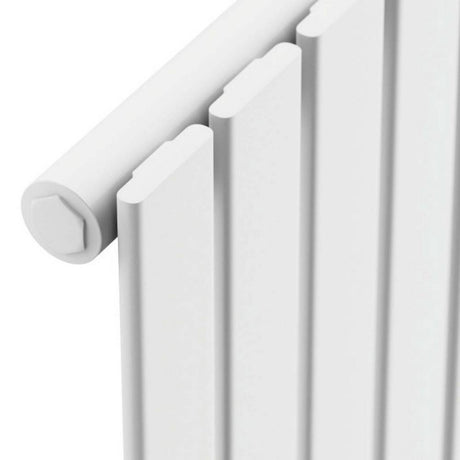 Scudo Bravo 600 x 614mm White Horizontal Single Designer Radiator Closeup