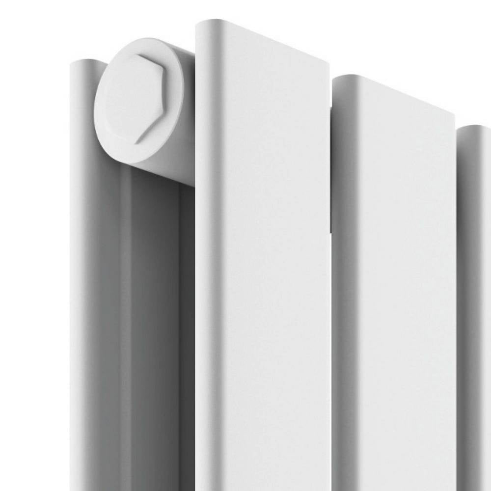 Scudo Bravo 600 x 886mm White Horizontal Double Designer Radiator Closeup