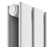 Scudo Bravo 600 x 886mm White Horizontal Double Designer Radiator Closeup