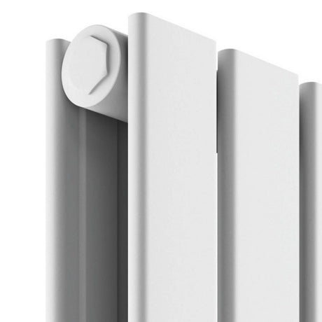 Scudo Bravo 600 x 886mm White Horizontal Double Designer Radiator Closeup