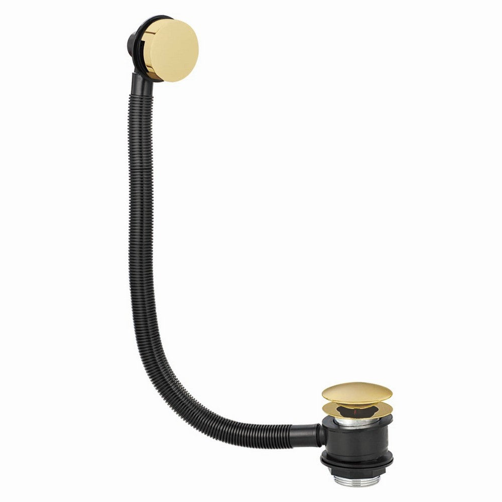 Scudo Brushed Brass Pop Up Bath Waste with Overflow