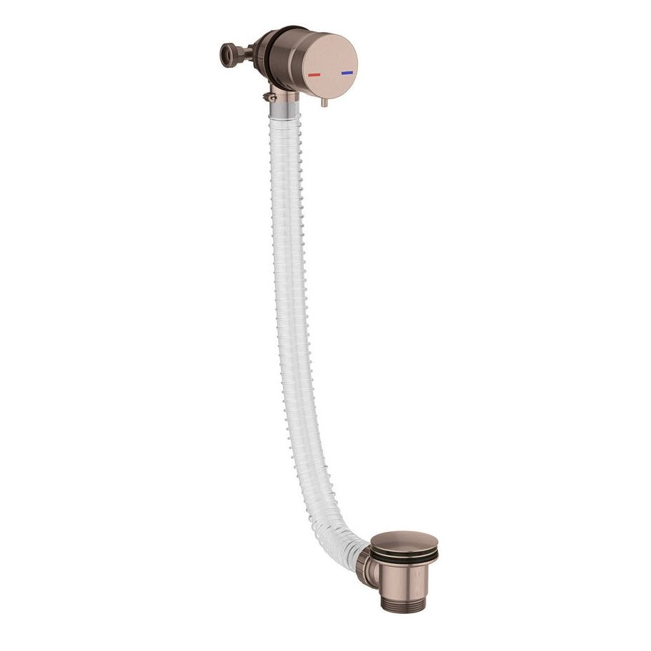 Scudo Brushed Bronze Overflow Bath Filler with Waste