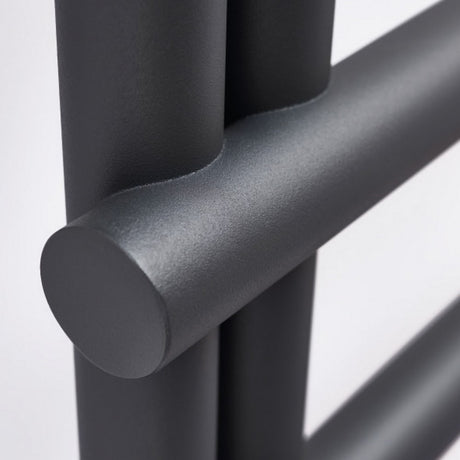 Scudo Carlo 500mm Wide Carbon Anthracite Designer Towel Radiator Closeup