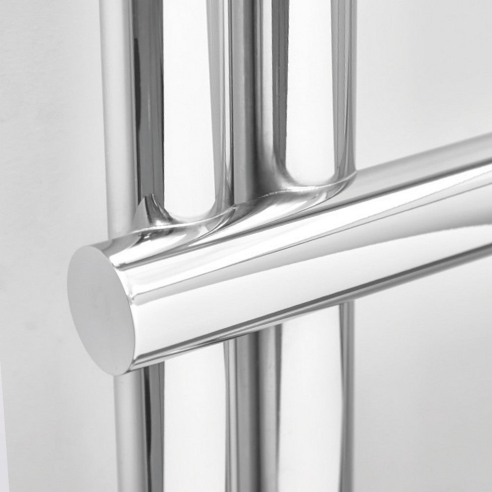 Scudo Carlo 500mm Wide Chrome Designer Towel Radiator Closeup