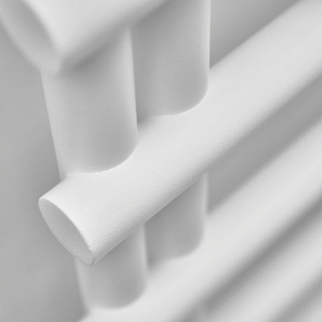 Scudo Carlo 500mm Wide White Designer Towel Radiator Closeup