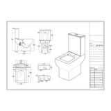 Scudo Choices 550 Open Back Pan with Cistern and Soft Closing Seat dimensions