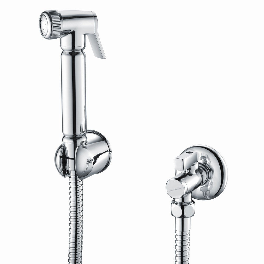 Scudo Chrome Douche Handset with Flexi Hose and Outlet Elbow