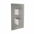 Scudo Chrome Dual Squared Handle Concealed Shower Valve with Diverter