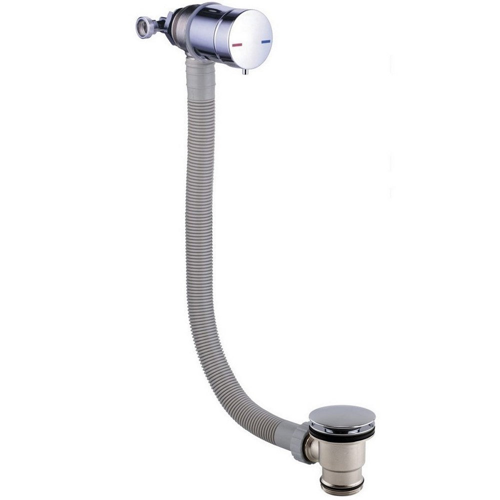 Scudo Chrome Overflow Bath Filler with Waste