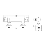 Scudo Chrome Round Exposed Bar Shower Valve  dimensions