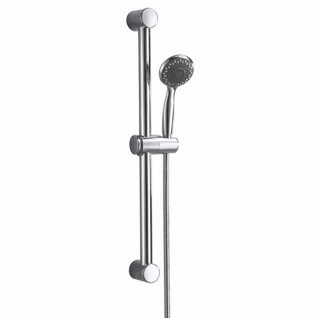 Scudo Chrome Round Riser Rail Kit with Multi Function Handset