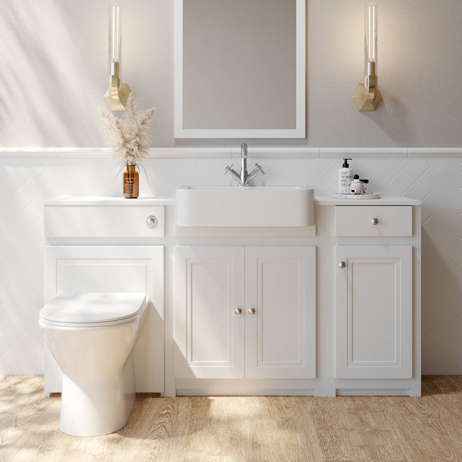 Scudo Classica 500mm WC Unit in Silk Chalk White Lifestyle