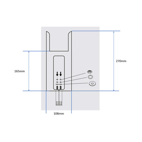 Scudo Column Radiator 3 Column Insertable Feet Pair in Raw Metal dimensions