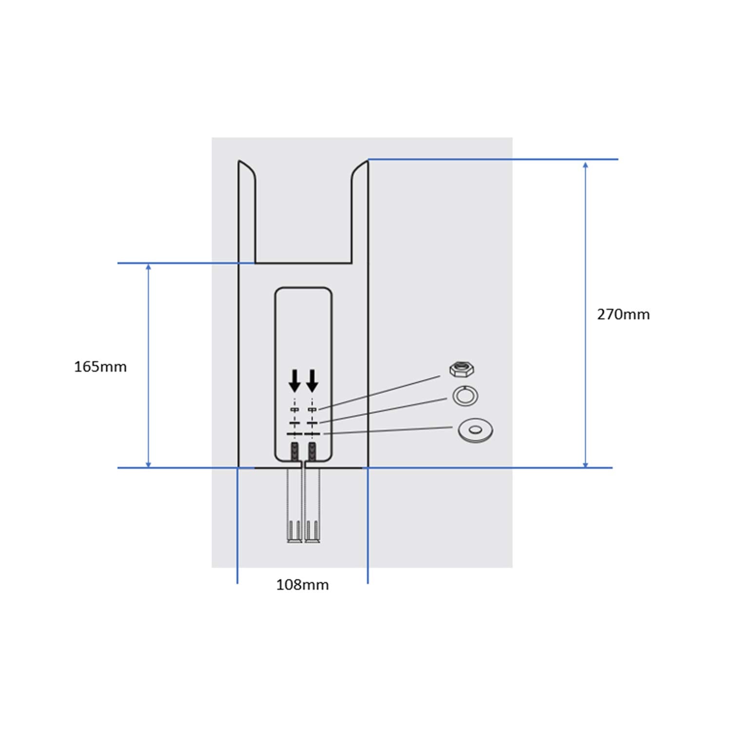 Scudo Column Radiator 3 Column Insertable Feet Pair in White dimensions