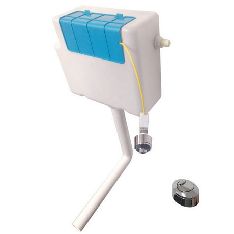 Scudo Concealed Cistern with Chrome Flush Button