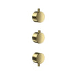 Scudo Concealed One Outlet Shower Valve with Brushed Brass Plate plain handles