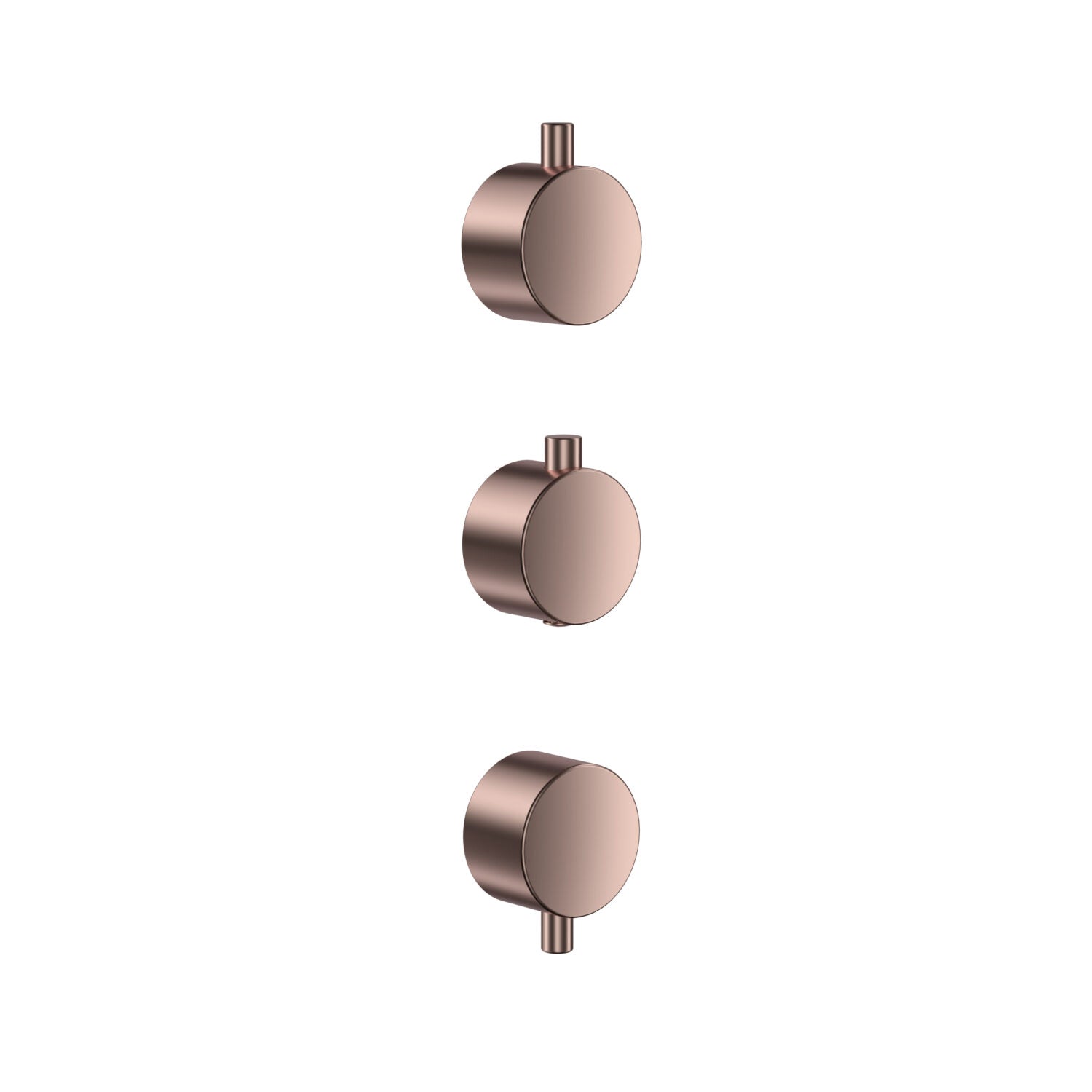 Scudo Concealed One Outlet Shower Valve with Brushed Bronze plain handles