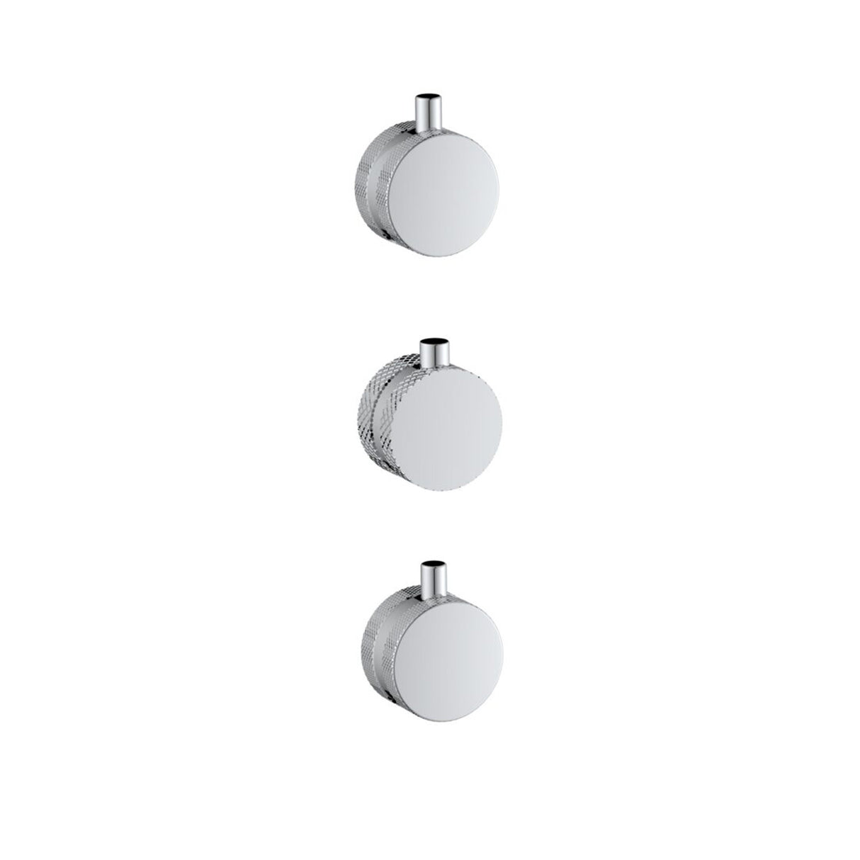 Scudo Concealed One Outlet Shower Valve with Chrome Plate Knurled Handles