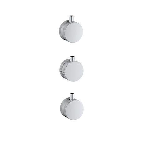 Scudo Concealed One Outlet Shower Valve with Chrome Plate Knurled Handles