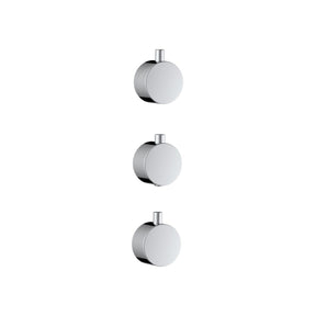 Scudo Concealed One Outlet Shower Valve with Chrome Plate plain handles