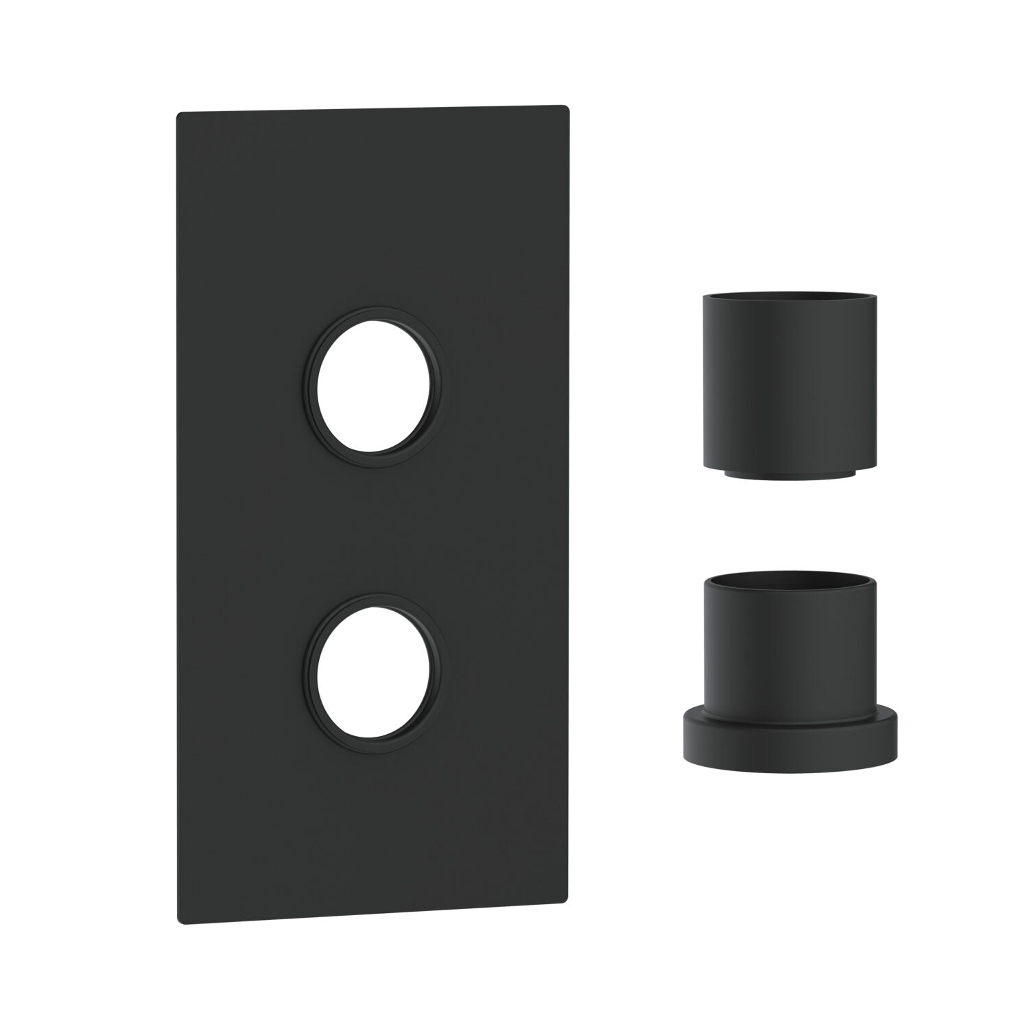 Scudo Concealed One Outlet Shower Valve with Matt Black Plate