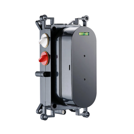 Scudo Concealed One Outlet Shower Valve with Matt Black Plate valve
