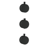  Scudo Concealed One Outlet Shower Valve with Matt Black Plate knurled handle