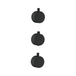 Scudo Concealed One Outlet Shower Valve with Matt Black Plate plain handle