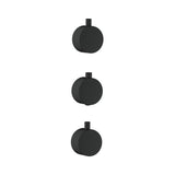 Scudo Concealed One Outlet Shower Valve with Matt Black Plate plain handle