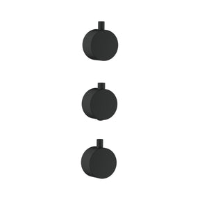 Scudo Concealed One Outlet Shower Valve with Matt Black Plate plain handle